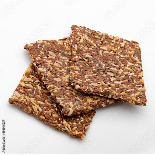 Flaxseed crackers, flaxseed bread, natural product, healthy for life, handmade