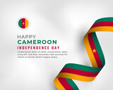 Happy Cameroon Independence Day January 1st Celebration Vector Design Illustration. Template for Poster, Banner, Advertising, Greeting Card or Print Design Element