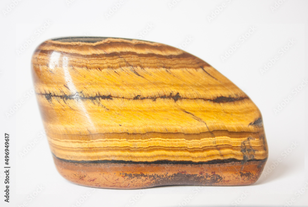 Αυτοκόλλητο Beautiful semi-precious stone jasper in gold color