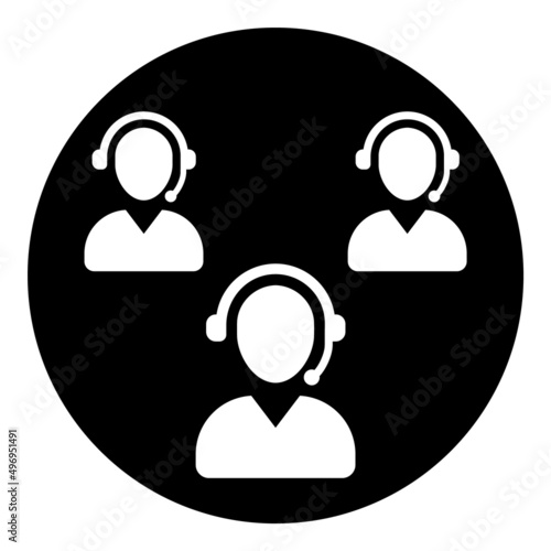 User Support Service Flat Icon Isolated On White Background