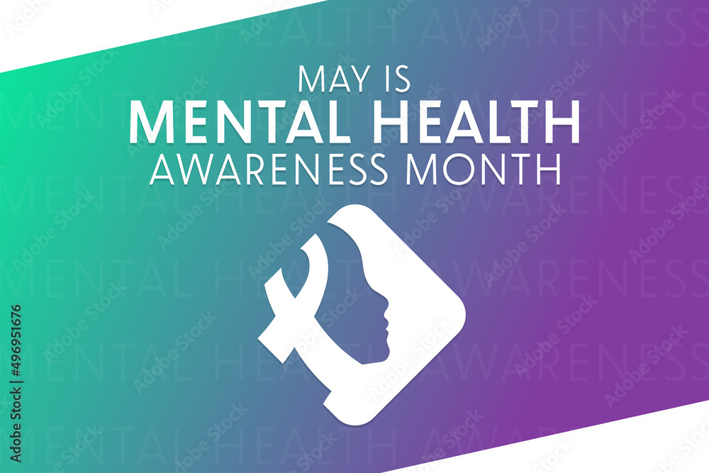 May is Mental Health Awareness Month. Vector illustration. Holiday ...