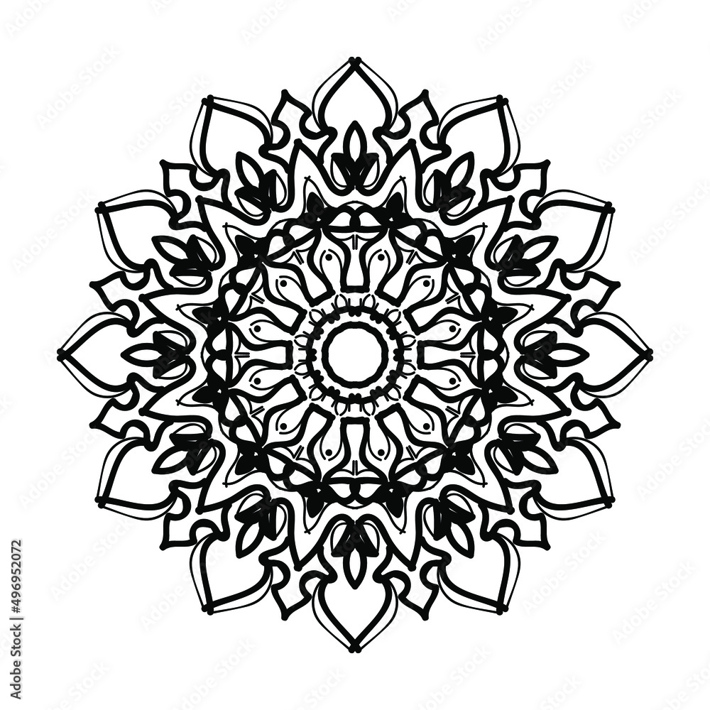 Hand drawn mandala. decoration in ethnic oriental doodle ornament. Hand drawn mandala. decoration in ethnic oriental doodle ornament.