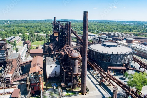 Fotografie A view of former steelworks in Dolni Vitkovice industrial area in Ostrava, Czech