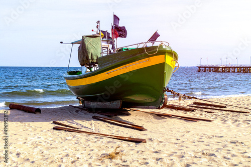 Fototapeta Naklejka Na Ścianę i Meble -  Fishing boat on the Baltic Sea