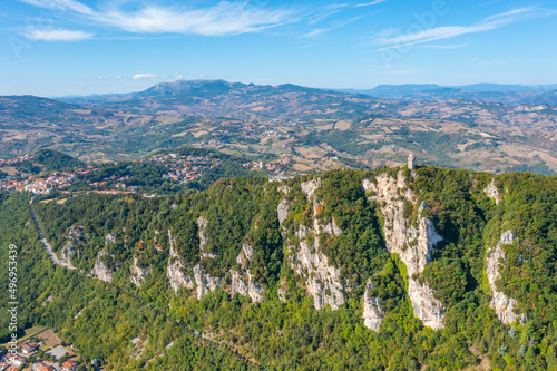 Panorama view of the Montale tower of San Marino photo