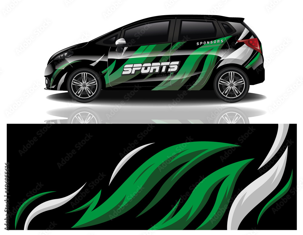 wrap car design template