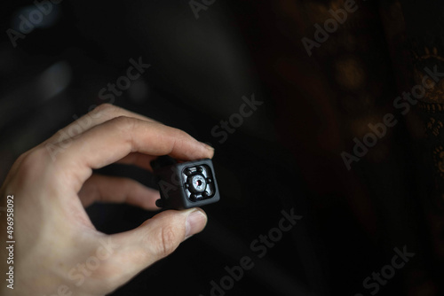 small micro surveillance camera for covert espionage.