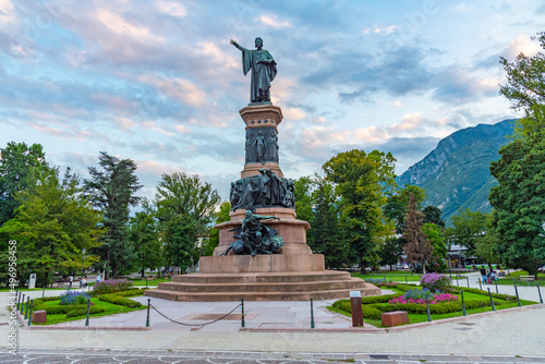 Piazza Dante in Italian town Trento photo