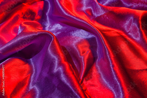 Texture of color shiny cloth, closeup
