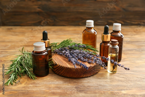 Bottles of natural essentia...