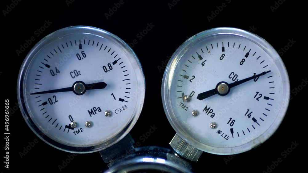 Αυτοκόλλητο Arrow indicators of pressure in the gas pipeline