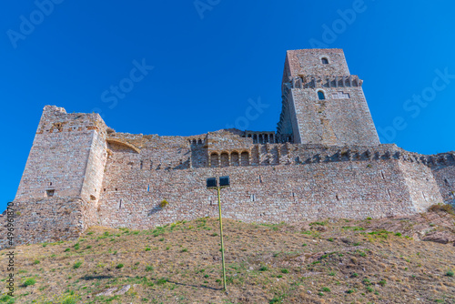 Rocca Maggiore castle in Assisi, Italy photo