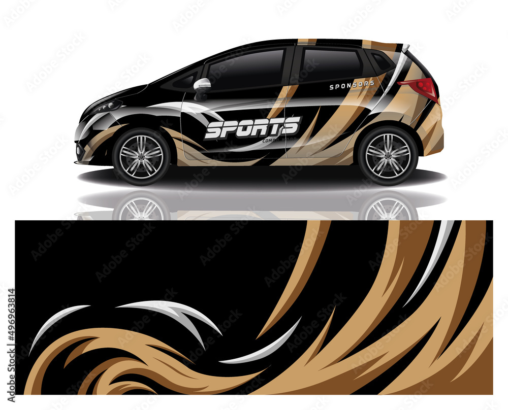 Fototapeta premium wrap car design template