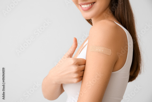 Young woman with applied me...