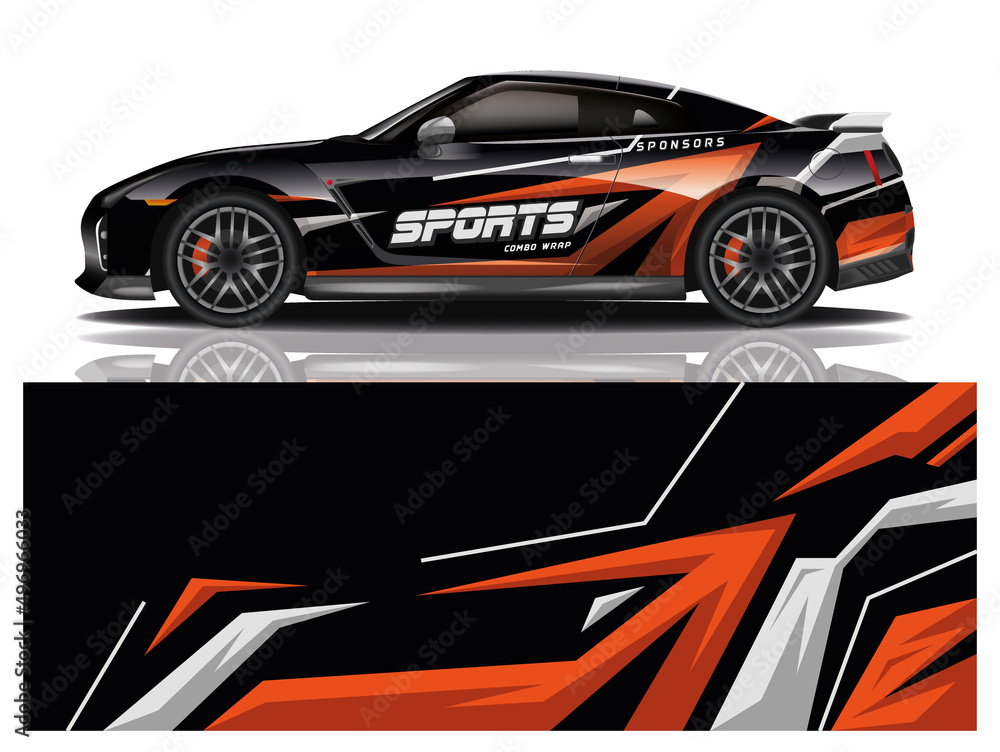 wrap car design template