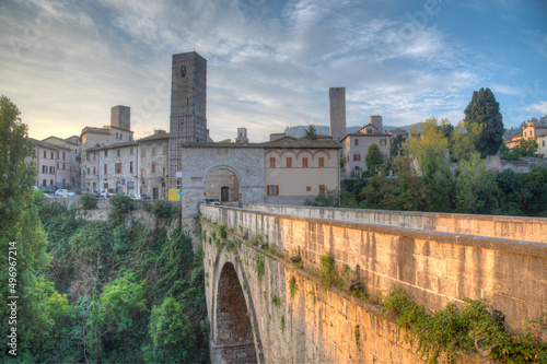 Solesta bridge at Ascoli Piceno in Italy photo