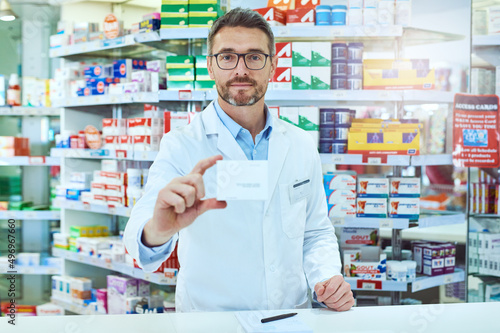 Ive got just what you need. Cropped portrait of a handsome mature male pharmacist working in a pharmacy. © Tamani Chithambo/peopleimages.com