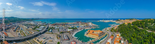 Panorama view of Italian town Ancona, Italy