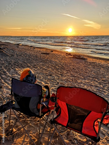 Sunset at Lake Huron, Canada