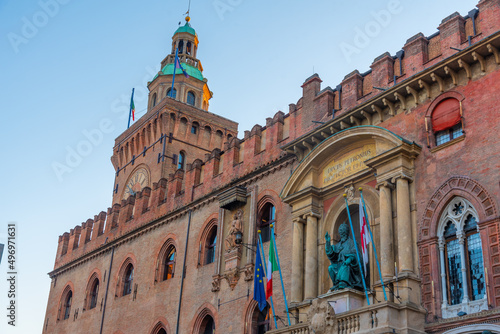 Canvas Print View of the palazzo d'Accuriso in Bologna, Italy