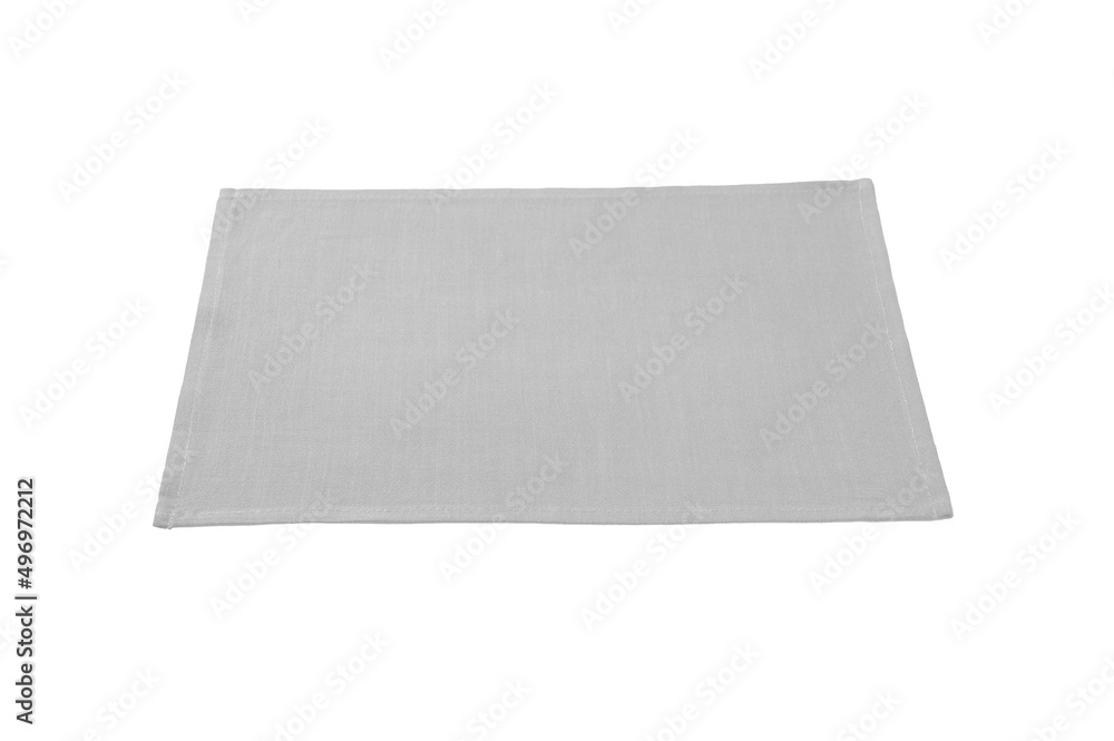 Grey napkin isolated on white background. Grey napkin isolated on white background.