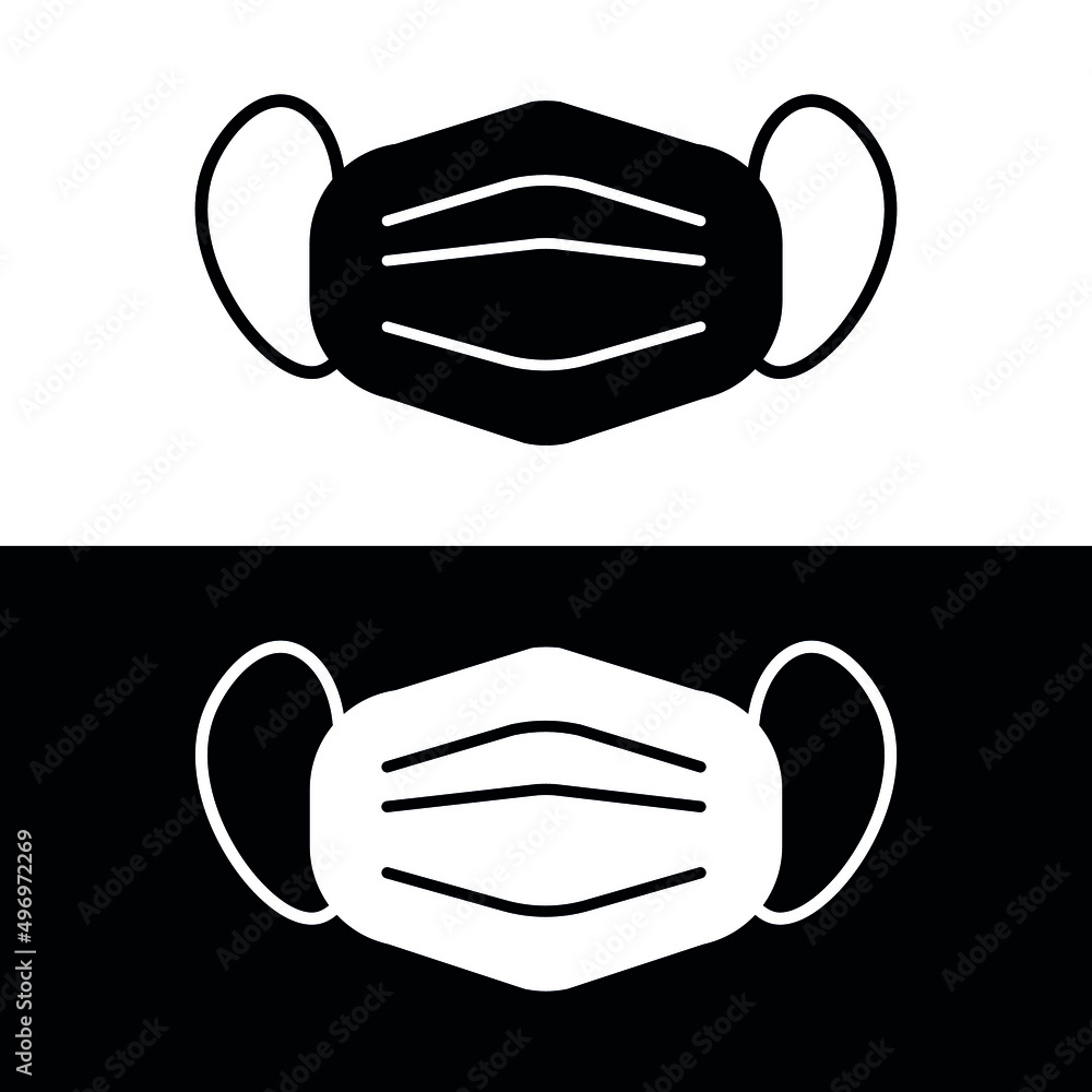 Set of face mask icons. Protective surgical or medical masks. Vector Illustration Set of face mask icons. Protective surgical or medical masks. Vector Illustration