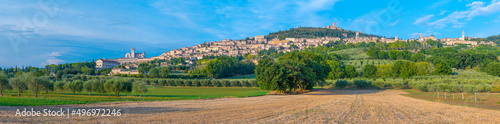 Panorama of Italian town Assisi