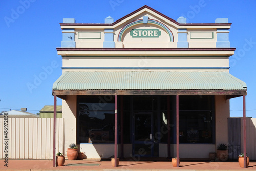 MENZIES, WA - MAR 23 2022: A closed store in Menzies Town. Menzies is a town in the Goldfields-Esperance region of Western Australia with opulation of 108 people. photo