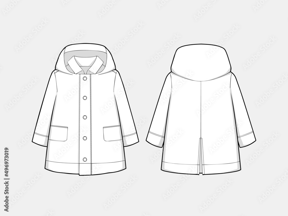 VECTOR LINE ART OUTLINE HOODIE KIDS CHILDREN TRENCH COAT COLLECTION FOR SIZE CHARTS OR SIZE GUIDE VECTOR LINE ART OUTLINE HOODIE KIDS CHILDREN TRENCH COAT COLLECTION FOR SIZE CHARTS OR SIZE GUIDE
