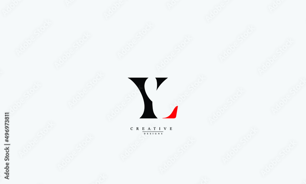 LY, YL Initial Letters Logo Monogram Vector Stock Vector