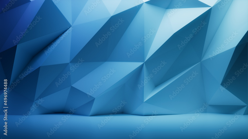 Blue Abstract 3D Background. Stock Illustration | Adobe Stock