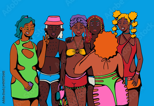 Diverse group of friends