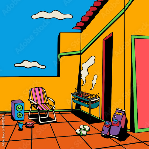 Brazilian House Rooftop Barbecue