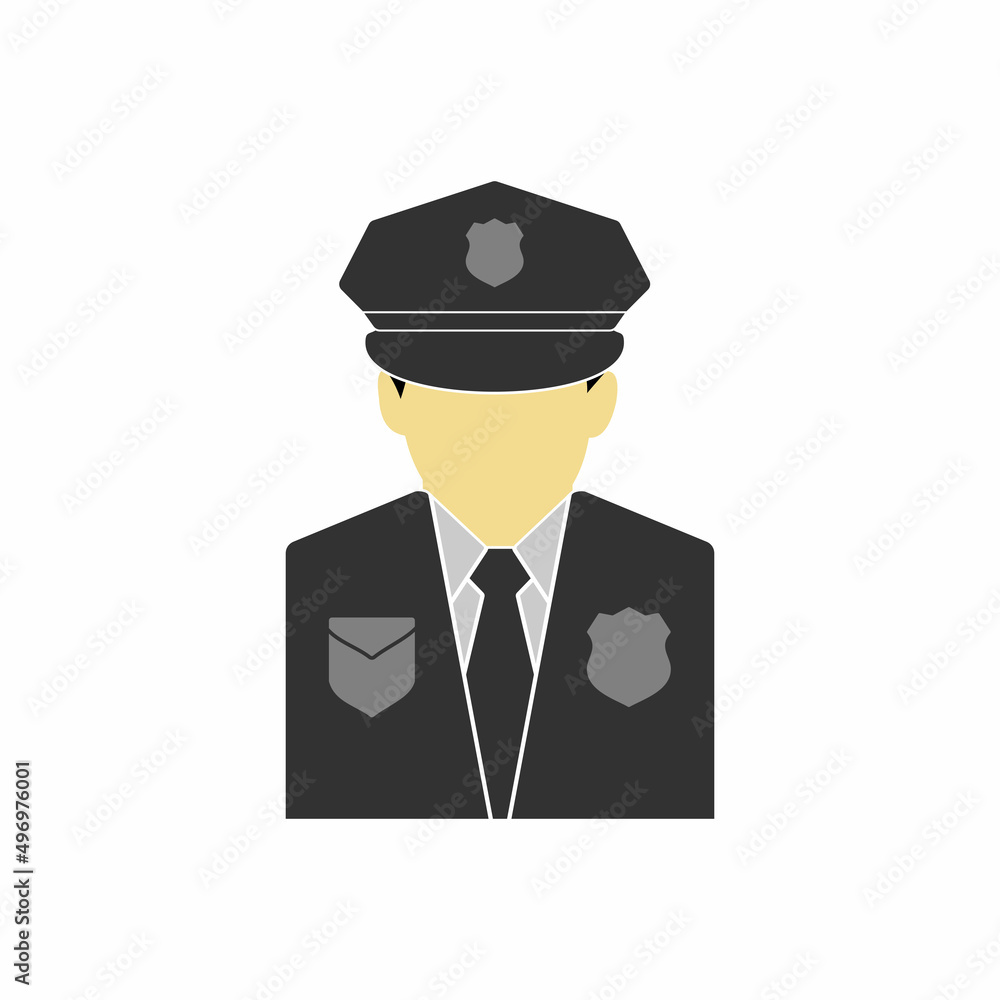 police icon, police vector sign symbol of profession flat design police icon, police vector sign symbol of profession flat design