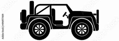 Canvas Print army car icon, adventure car icon, army car vector, adventure car vector sign sy