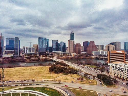Downtown Austin Texas Capitol and Lake