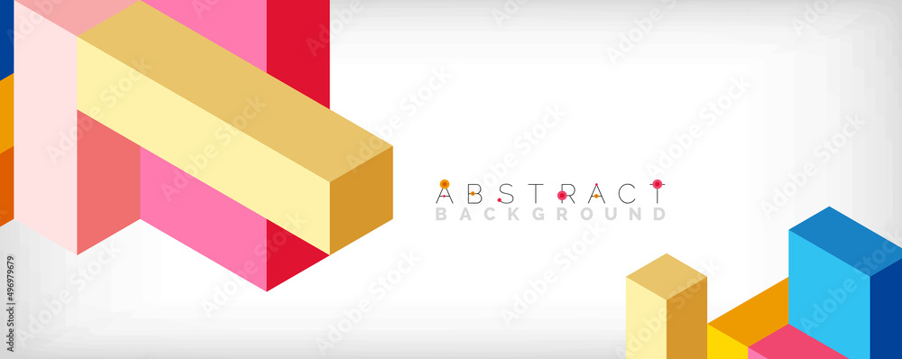 Abstract background. 3d cubes, cubic elements and blocks. Techno or business concept for wallpaper, banner, background, landing page Abstract background. 3d cubes, cubic elements and blocks. Techno or business concept for wallpaper, banner, background, landing page