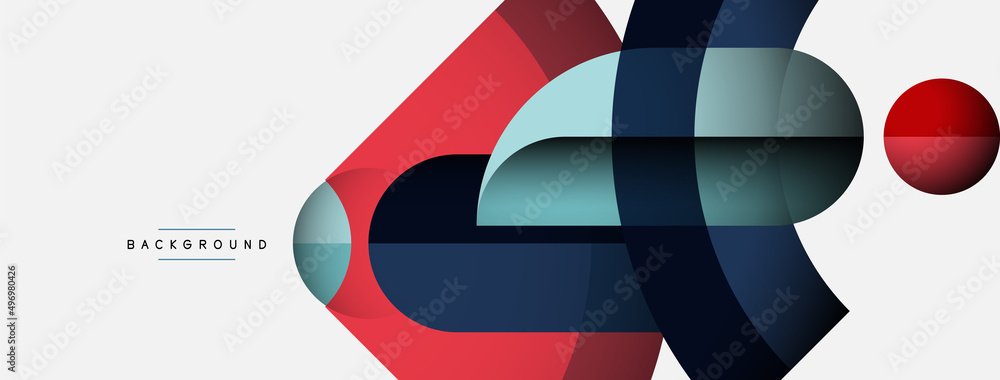 Geometric abstract background. Round shapes, circles, lines composition for wallpaper banner background or landing page Geometric abstract background. Round shapes, circles, lines composition for wallpaper banner background or landing page