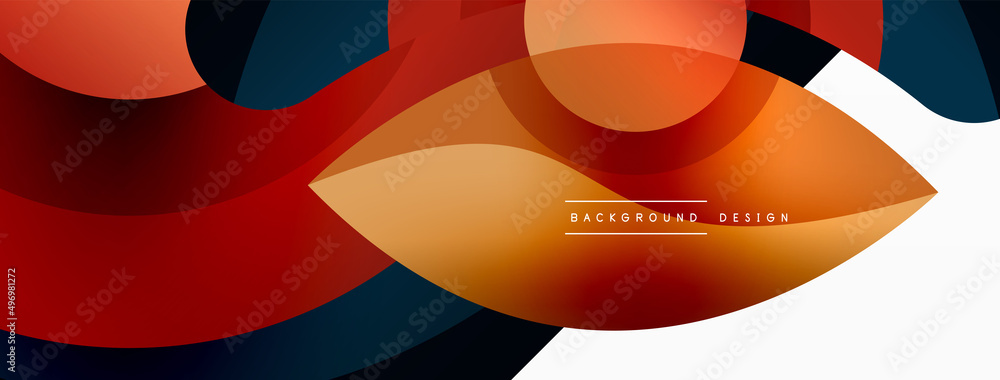 Creative geometric wallpaper. Minimal abstract background. Circle wave and round shapes composition vector illustration for wallpaper banner background or landing page Creative geometric wallpaper. Minimal abstract background. Circle wave and round shapes composition vector illustration for wallpaper banner background or landing page