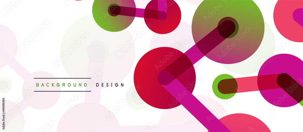 Abstract background. Round dots connected by lines. Trendy techno business template for wallpaper, banner, background or landing Abstract background. Round dots connected by lines. Trendy techno business template for wallpaper, banner, background or landing