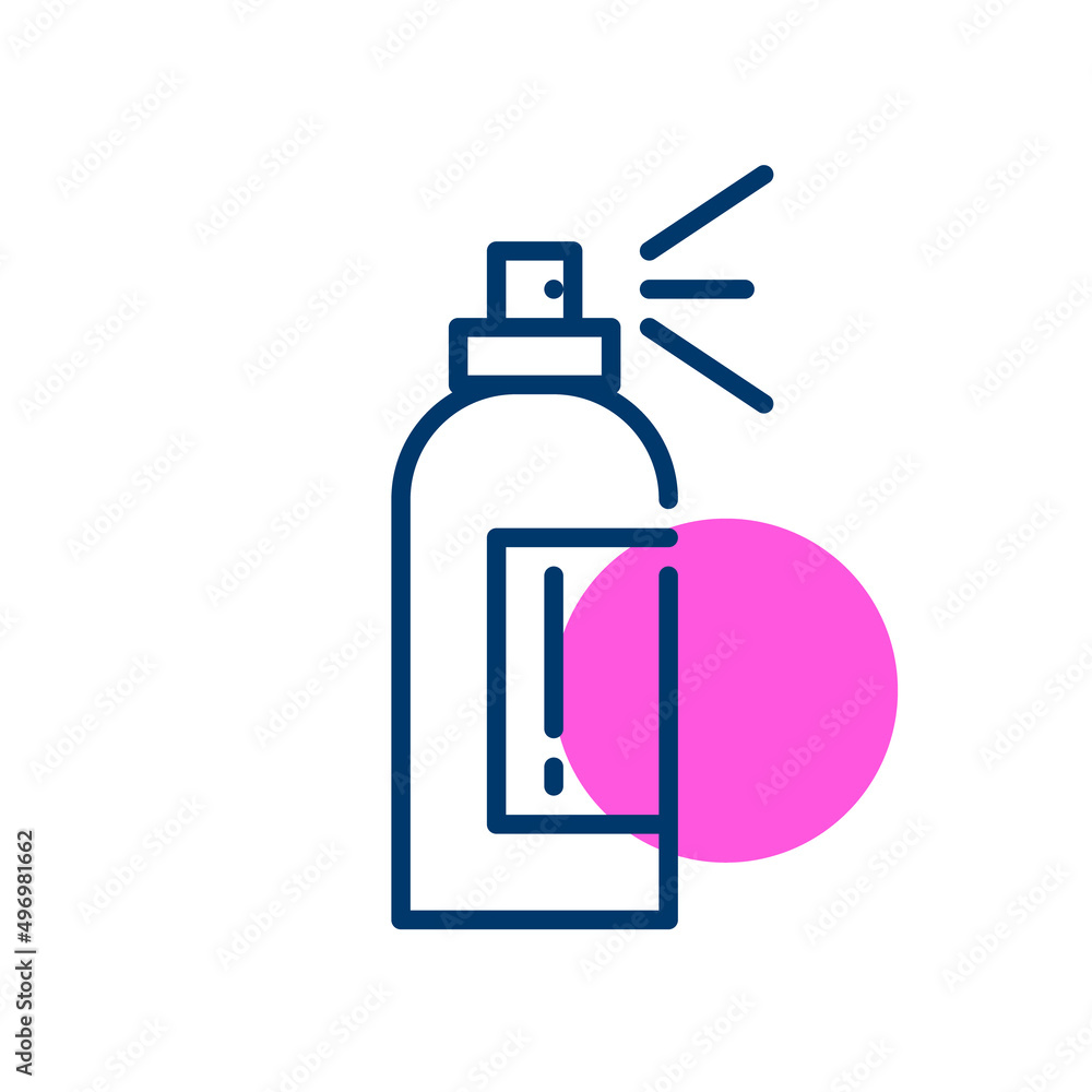Spray in a bottle. Hair lacquer o deodorant. Pixel perfect, editable stroke icon Spray in a bottle. Hair lacquer o deodorant. Pixel perfect, editable stroke icon
