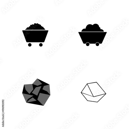 coal icon stock illustration design