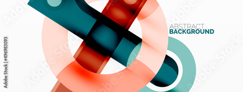 Color geometric stripes, lines abstract background. Minimal geometric template for wallpaper, banner, presentation
