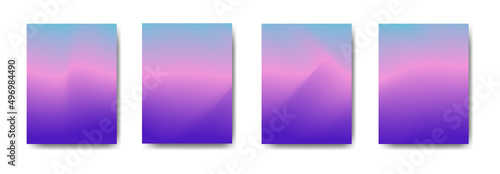collection of colorful gradient background cover flyers are used for backgrounds, posters, banners,