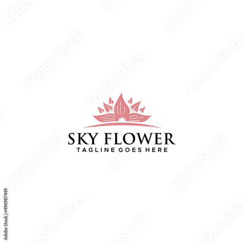flower logo vector design .