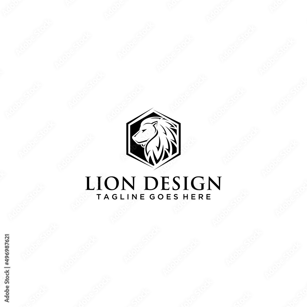 Lion logo vector illustration, emblem design. Lion logo vector illustration, emblem design.