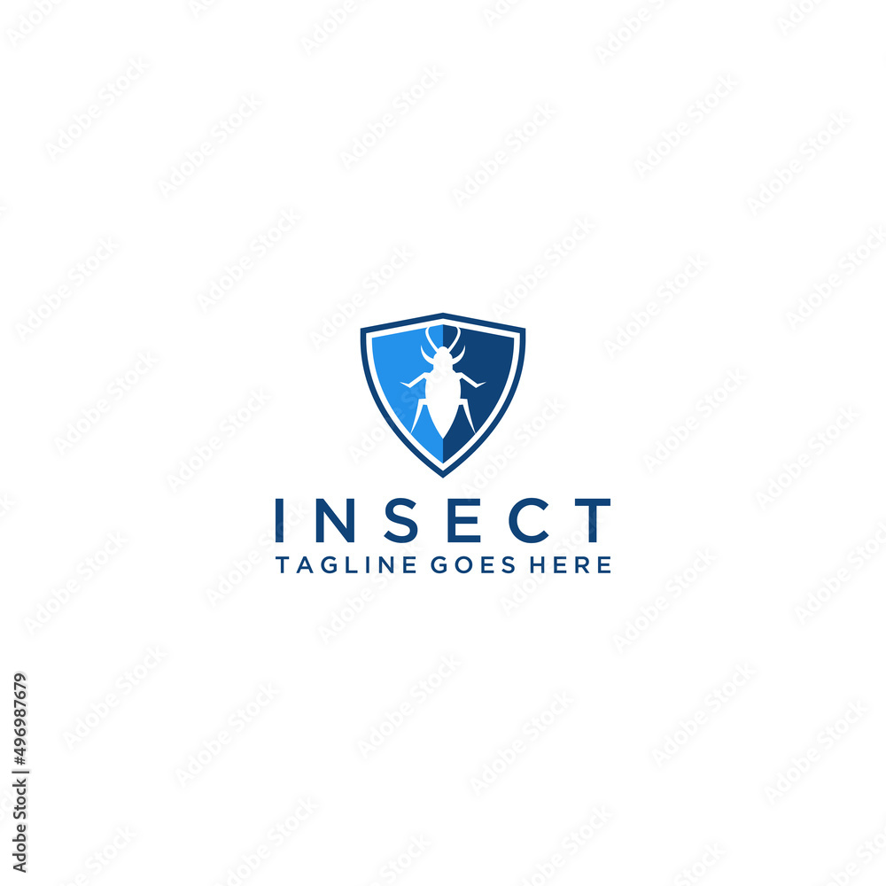 Insect protect logo design .