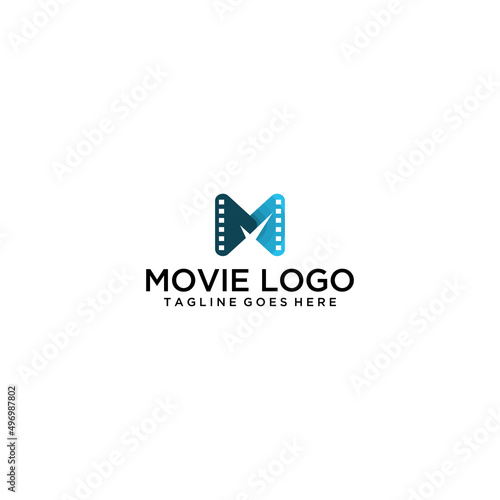 Free Download Letter M film logo design vector - GFXLoad