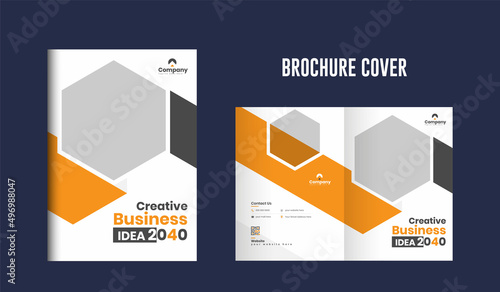 Business Brochure Cover Page Design, Brochure Design Template Design