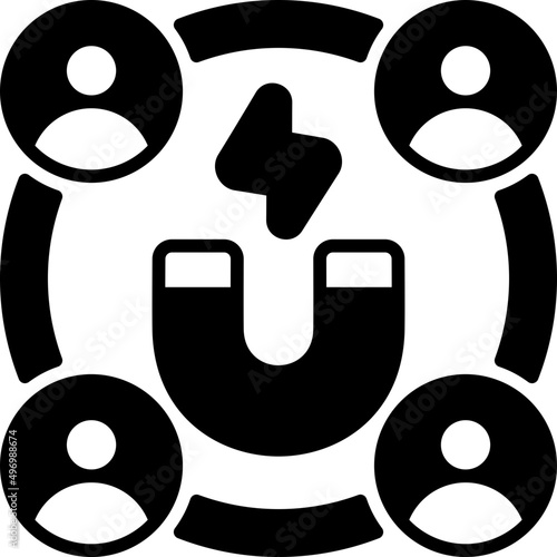 inbound marketing glyph icon